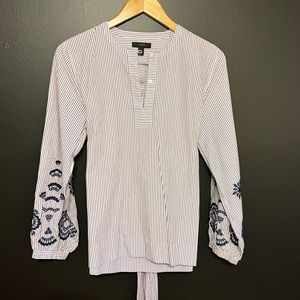 J. Crew Embroidered Sleeve Tunic